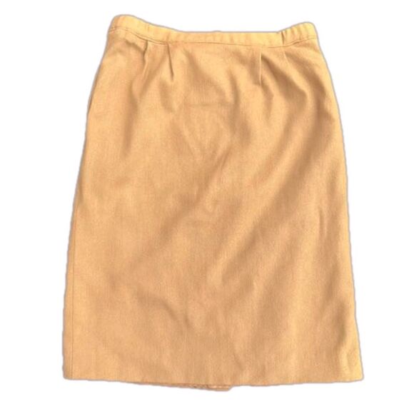 Vintage Camdan Place Tan Wool Skirt Size 12 British Countryside timeless classic - Picture 1 of 2